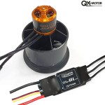 Original Qx-Motor 50Mm Edf 12 Blades Ducted Fan Qf2611 Brushless Motor With 3300Kv/4000Kv/4600Kv and 40A Esc for Rc Aircraft